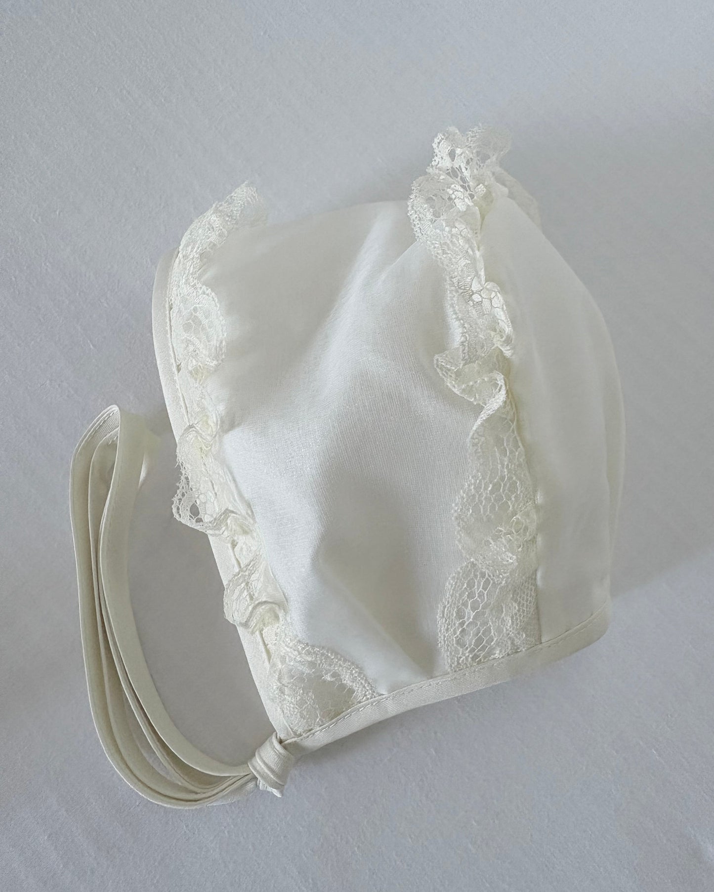 Cream Romper with Bonnet Set