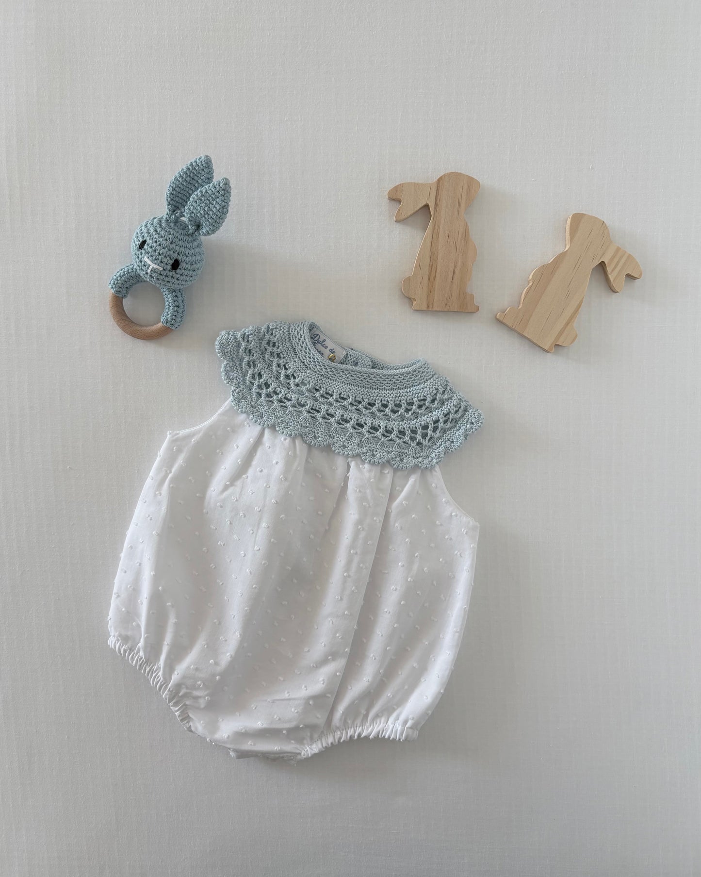 Blue & White Romper