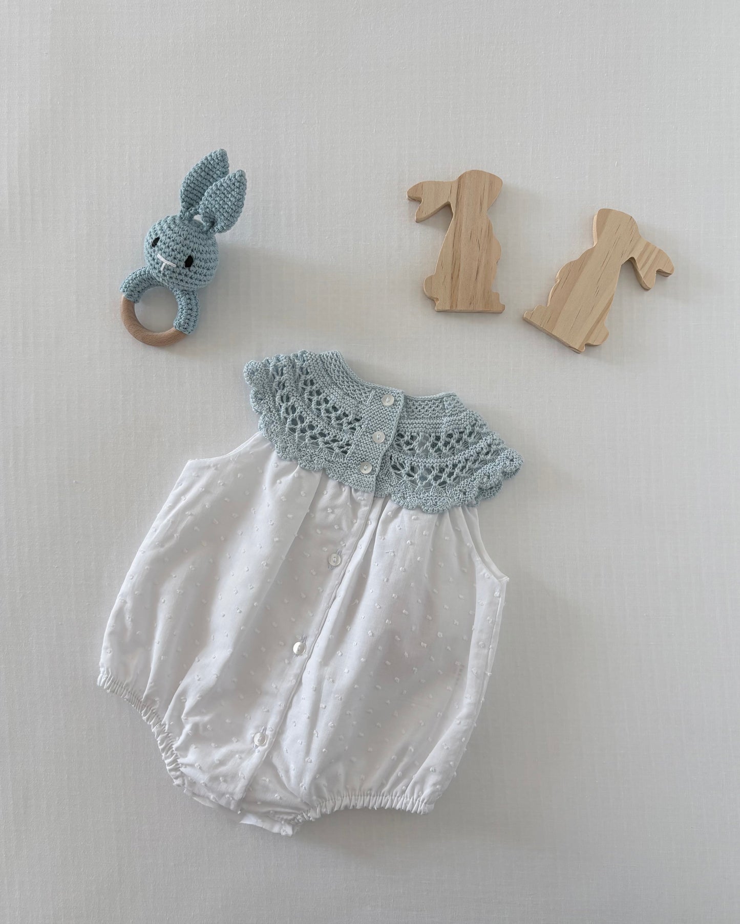 Blue & White Romper