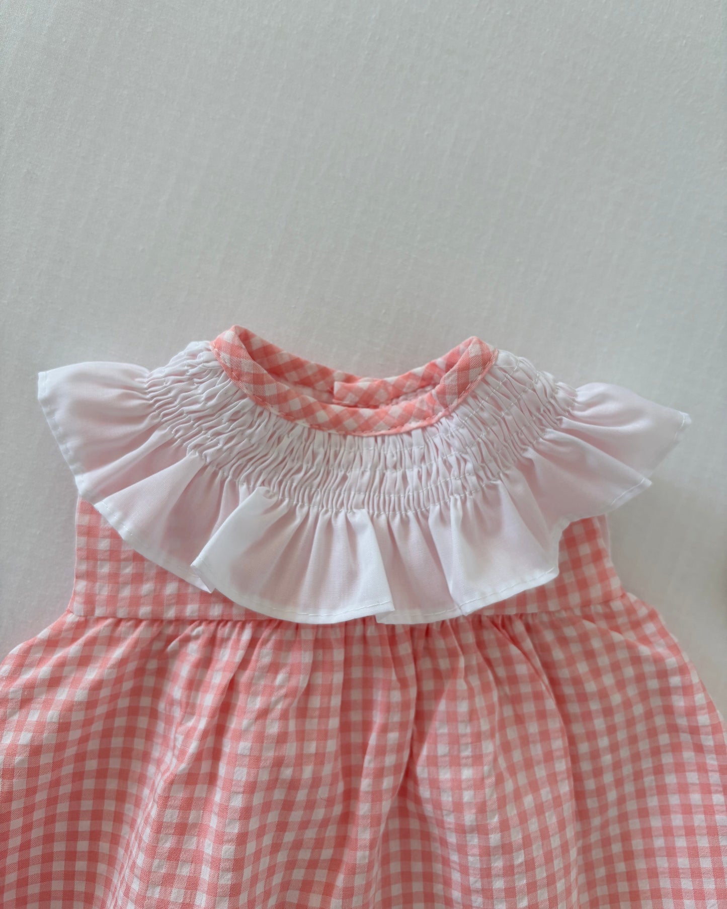 Pink & White Gingham Dress with Bloomers