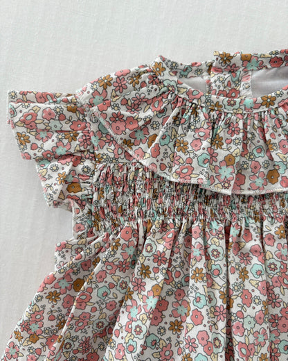 Pink Floral Dress with Bloomers