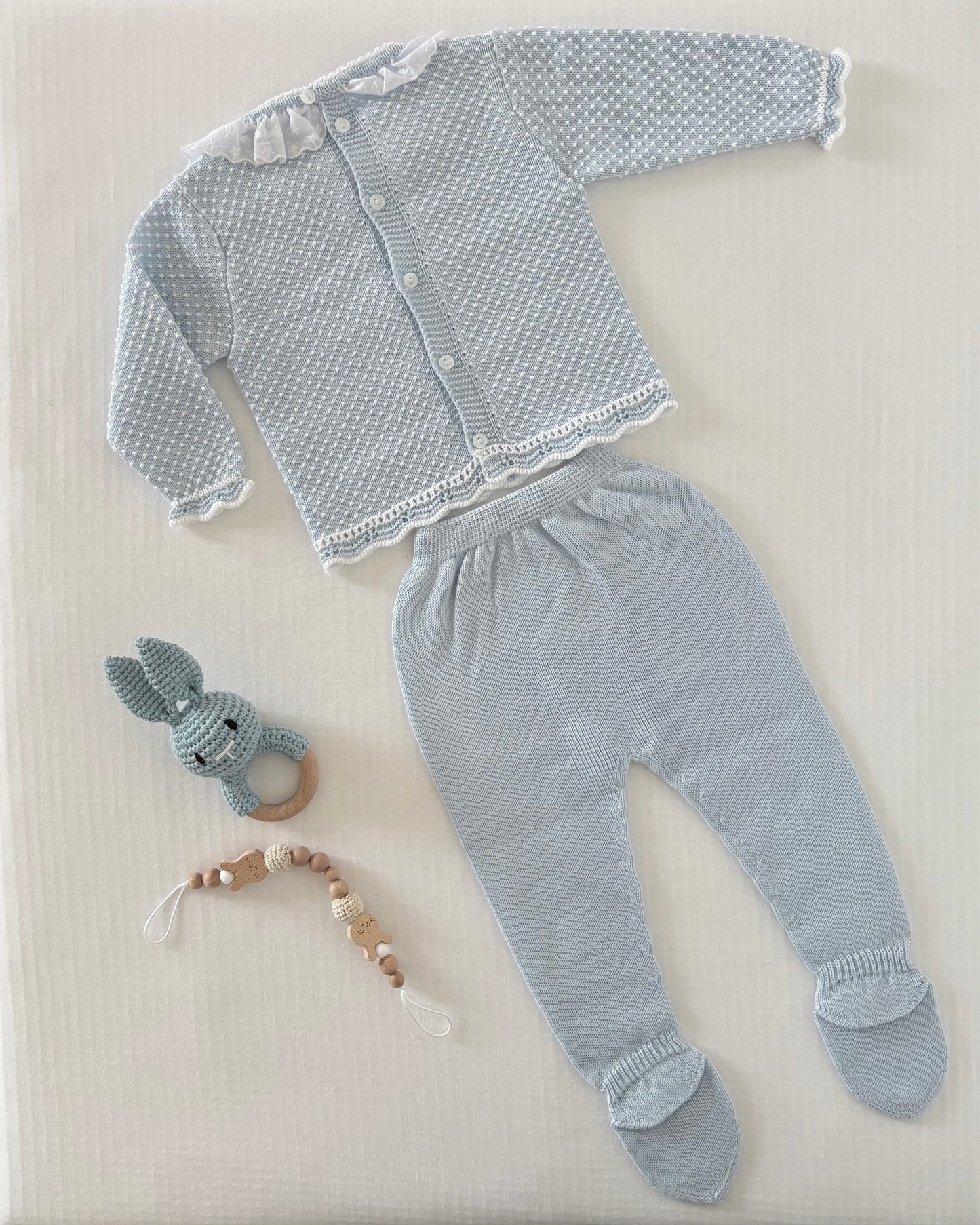 Traditional Blue Knitted Set