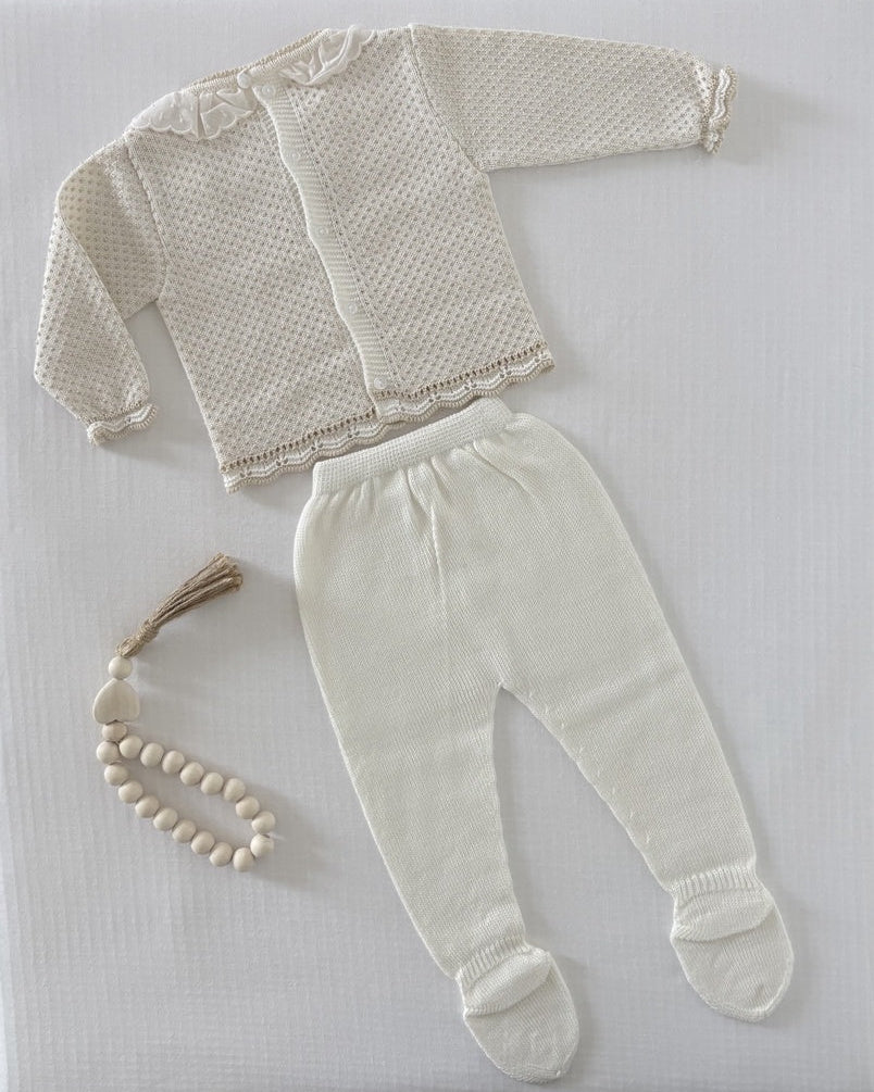 Traditional Cream Knitted Set
